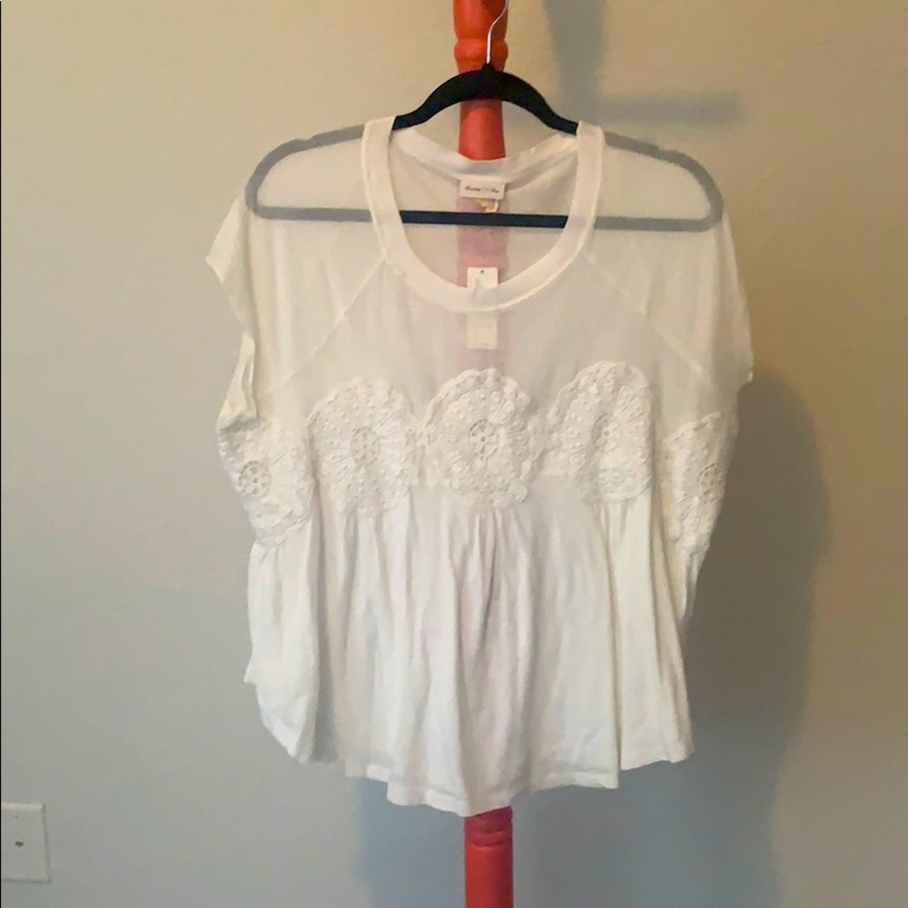 Anthropologie Meadow Run White Blouse